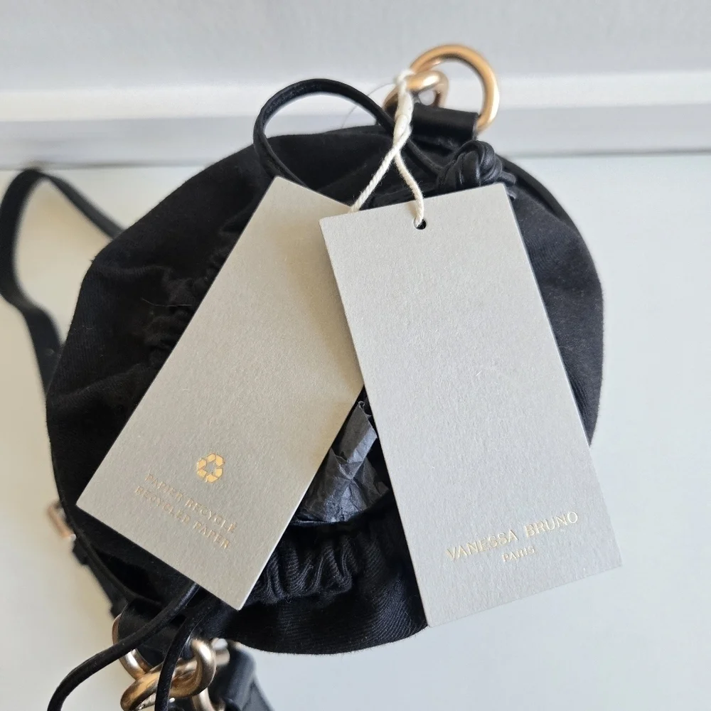 New Vanessa Bruno Holly Leather Mini Seau Limited Edition Black Bucket Handbag